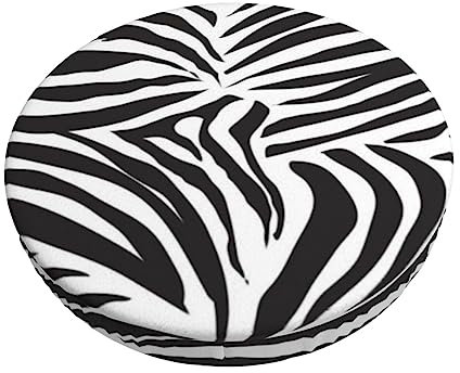 VACSAX Runde Barhocker Sitzbezüge Waschbar Hocker Kissen Schonbezug Elastische Barstuhlhussen Zebra Print Hocker Stuhlhussen