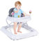 GOPLUS Trotteur Bébé Fille Garçon 6-36 Mois, Trotteur Bebe Evolutif 2 en 1 avec 3 Jouets, Trotteur Pliable Hauteur Réglable à 3 Niveaux, Marcheur pour Bébé avec Coussin Souple Détachable, Gris