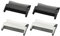 kwmobile Adaptateur de bracelet compatible avec Samsung Galaxy Watch 5/5 Pro / 6/6 Classic adaptateur bracelet - 4x connecteur 20 mm largeur - argenté-noir