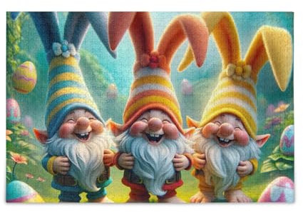 Oster-Zwerge, Puzzle-Spiel, 500-teiliges Puzzle-Spiel, Wandkunst, lustiges Puzzle für Erwachsene und Kinder