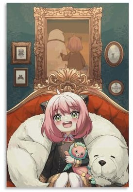 INEOUT Spy X Family Anya Forger Poster Dekorative Malerei Leinwand Wandkunst Wohnzimmer Poster Schlafzimmer Malerei,Wandkunst Bilddruck Moderne Familienzimmer Dekor 08x12inch(20x30cm)