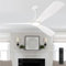 Depuley 60 Modern Ceiling Fan with Lights and Remote, Large Ceiling Fans Noiseless Reversible DC Motor for Patios/Living Room/Study/Gazebo Lighting, Timing, 3 Light Color Changeable-White