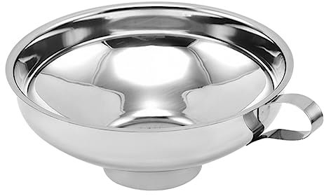 OUNONA Entonnoir À Large Ouverture En Acier Inoxydable Grand Entonnoir Pour Le Remplissage Des Pots De Confiture