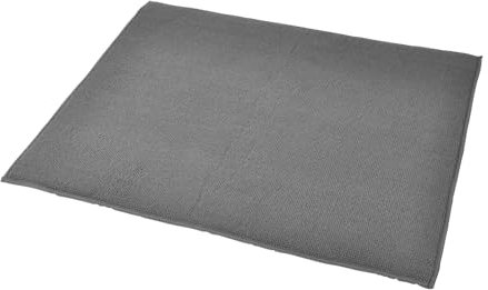 Homéa, Tapis Vaisselle Absorbant Polyester 45 x 35 cm Anthracite