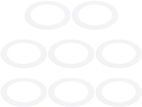 PATIKIL Goof Rings Inner Diameter 4.13, Outer Diameter 5.91, 8 Pcs Metal Goof Rings Cover Recessed Light Trim for Ceiling Wall Fixtures Can Lighting Down Light LED, Matte Finish White