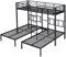 Azkoeesy Metall Etagenbett für 3 Kinder oder Erwachsene, Dreibett, Kinderbett, Jugendbett, 90 x 200 cm, schwarz - N622T653567S