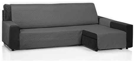 ECOMMERC3 Sofabezug Chaise Long 200 cm, geeignet für Chaise Long Eckteil rechts und Links - Sofabezug Chaise, lang, verstellbar, Anthrazit