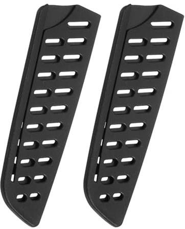 sourcing map 2Pcs Knife Cover Sleeves Blade Edge Guards for 5 Santoku Knife Blade Edge Protector Cover Universal Knife Sheath for Kitchen, Black
