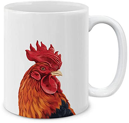 Kaffeepott Hahn Huhn Geschenk Tasse Mehrfarbig Becher Unisize Teetasse Aus Keramik 330Ml Für Home, Geschenk, Kollegin