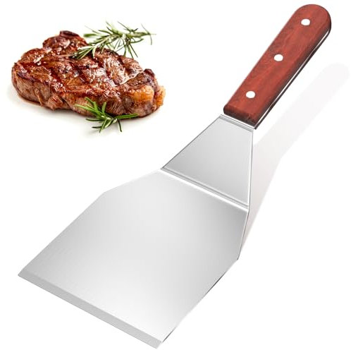 WinGluge Espatula Cocina, Quesera Rasqueta Acero Inoxidable para Recoger, Espátula de Camping de Metal para Lasaña, Espatulas para Plancha, para Carnes, Vegetales y Pescados, Aptas para Lavavajillas