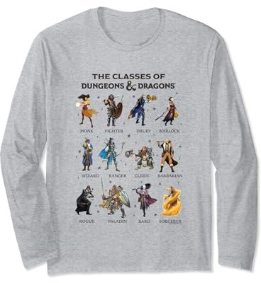Dungeons & Dragons The Classes Of Dungeons Textbook Long Sleeve T-Shirt