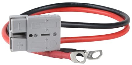 Anderson SB-50 Stecker mit 8 AWG-Kabel für LiFePO4-Batterie, M8-Terminal, Elektro-Gabelstapler-Ladekabel, Anderson-Steckverbinderkabel, Überbrückungskabel, Seilwinde, Schnellverbindungskabel (8 AWG,