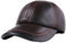 KAKAK Cappello in Pelle Vintage Berretto da Baseball in Pelle da Uomo Cappello Nero da Uomo Regolabile Autunno Inverno Cappelli con Visiera in Vera Pelle Autunno e Inverno(Dark Brown)