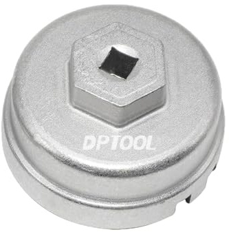 DPTOOL Chiave per tappo filtro olio da 64,5 mm, strumento di rimozione dell'alloggiamento del filtro dell'olio, compatibile con Toyota Corolla Prius Lexus con calibro 1 cm 14 tacche 6 slot per motore