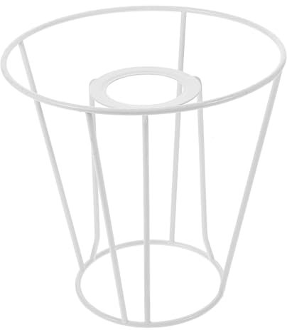 MOBUTOFU Tischlampe Rund E27 Diy Lampenschirm Gestell Aus Lampenschirm Rahmen Für Tischlampe Pendelleuchte Höhe 15cm Durchmesser Oben Unten 15cm Ideales Diy Zubehör Für Kreative Lampe Tisch