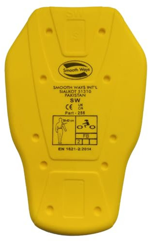 daph Espaldera SW256 protector de espalda | espaldera moto | Protección NIVEL 2 | Excellent PU Flexishock | para bolsillo de chaqueta de moto (S)