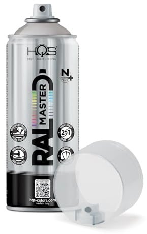 HQS RAL MASTER Lackspray 400 ml Nitro RAL-Farben (1, RAL 9007 Aluminiumgrau glänzend)