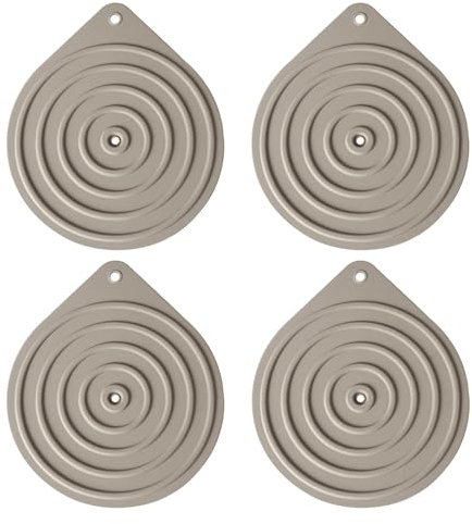 4 Pack Silicone Plate Warmers and Food Warming Mats, Multi Purpose Non Slip Microwave and Oven-Safe Hot Pads for Keeping Food Warm, Ideal for Dinner, Cooking, Hot Pans, and Countertop Protection