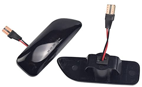 Huhpa 2 Stücke Dynamische Bernstein Seitenmarkierung Blinker Blinker Licht for Volvo XC90 S80 XC70 V70 S60 2001-2009 30722641 3072264(2Pcs Dynamic Black)