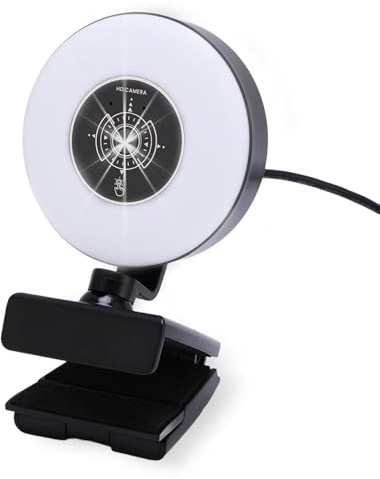 YUEHISY 4K Webcam mit Fill Light & Microfon, AF Auto Focus USB -Streaming -Webcam, Fernbedienung 1080p Computerkamera für PC -Laptop -Desktop -Videoaufrufe