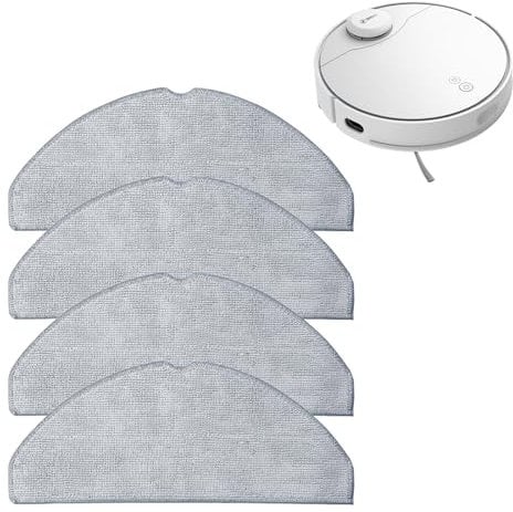 Katslyn Replacement Mop Pads Compatible with Eufy G50 and Eufy L60 Hybrid Eufy Mop Pads 4pcs Vacuum Washable Mop Cloth Durable Microfibre Cleaning Cloths for Robot Vacuums