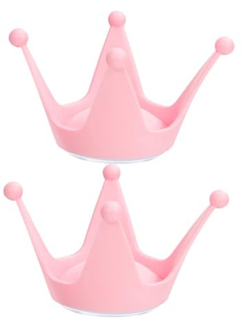 PENIKOKO 2pièces Décorations Amusantes pour Casques De Ski Accessoires Universels Couronne Rose avec Ventouse pour Femmes