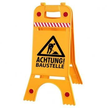 Warnaufsteller Dachaufsteller - Achtung Baustelle - Gr. ca. 28 x 64cm - 308551-1 - beidseitige Beschriftung