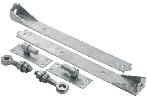 Adjustable Galvanised Gate Hinge Heavy Duty Hook and Band Pair Garden Shed Door 8 - 36 (36)