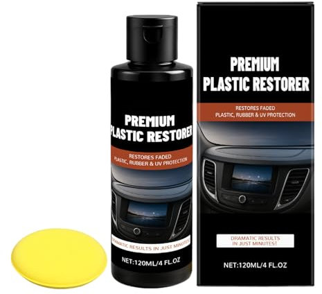 Rigeneratore Per Plastiche Auto,Agente di Rivestimento per la Rigenerazione degli Interni 120ml - Kit Dettaglio Veicoli con Spugna e Accessori per Pulire Camion