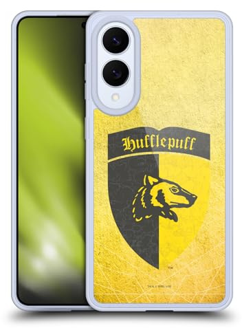 Head Case Designs Offizielle Harry Potter Hufflepuff Kamm Sorcerer's Stone I Gel Handyhülle Hülle [Militärischer Schutzgrad] Kompatibel mit Samsung Galaxy S25 Edge