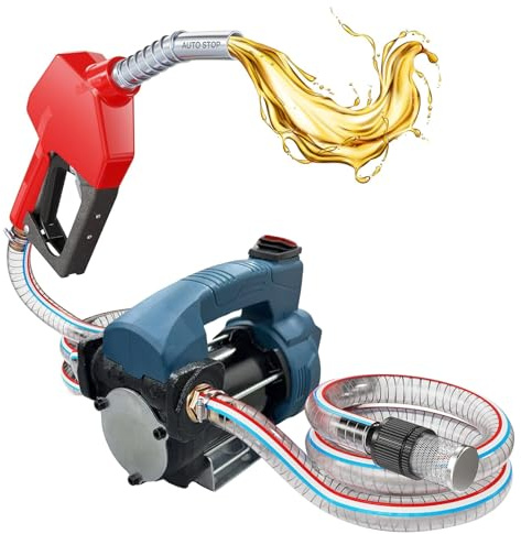 FormiPow Pompe à Gasoil Sans Fil Compatible avec Makita 18V batterie, 45L/min Pompe Électrique Diesel, Pompe à Carburant avec Pistolet de distribution Arrêt Automatique et Accessoires (sans batterie)