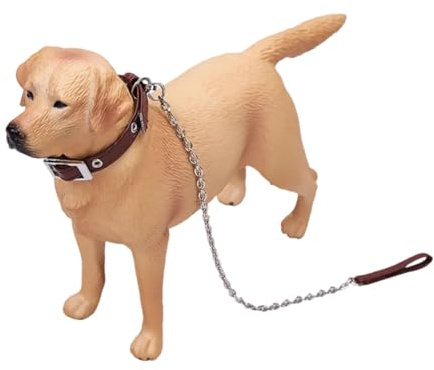 1/6 Labrador Hundefigur, realistisches Foto-Requisit, Actionfigur Zubehör für Diorama und Miniatur-Szenenmodell- Mit Leine