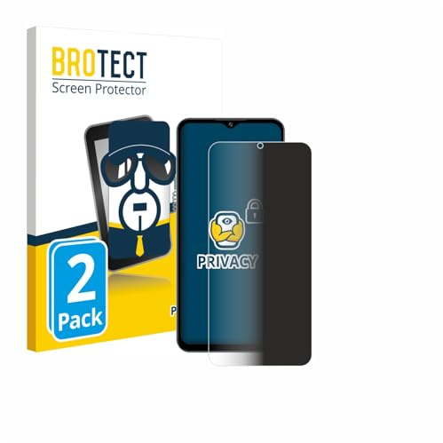 BROTECT Blickschutzfolie für Oukitel C5 6,52 | 2 Stück Anti-Spy Displayschutz Made in Germany Smartphones und Handys Privacy Screen Protector Blaulichtfilter Klare Folie