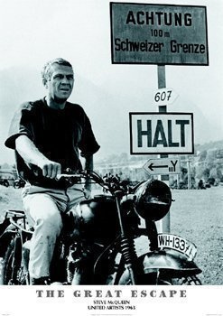 The Great Escape Steve McQueen Krieg Film Papier Poster Maßnahmen 86,4 x 61 cm (86.5 x 61 cm)