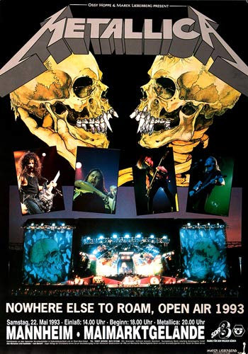 Metallica - Nothing Else Matters, Mannheim 1993 » Konzertplakat/Premium Poster | Live Konzert Veranstaltung | DIN A1 «