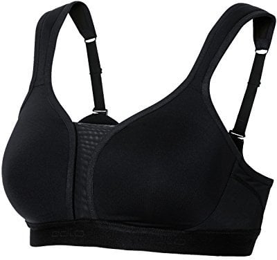 Odlo Damen Padded High Support_13071d Gepolsterter Sport BH, Schwarz, 90 EU