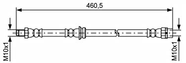 BOSCH Bremsschlauch 1987481598 Länge: 435mm, | Kompatibel mit: BMW X5, X5, X6, X6