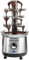Nostalgia Fondue en cascade en acier inoxydable, capacité de 0,9 kg, facile à assembler, 4 niveaux, parfaite pour chocolat, fromage nacho, sauce barbecue, ranch, liqueurs
