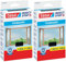tesa® Insect Stop STANDARD Fliegengitter für Fenster - Insektenschutz zuschneidbar - Mückenschutz ohne Bohren - Fliegen Netz anthrazit, 130 cm x 150 cm (2)