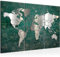 Runa Art Wandbilder Weltkarte Bild XXL Büro Wohnzimmer Grün Silber Vintage 120 x 80 cm 3 Teilig 109031c
