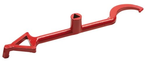 Dönges Hydrantenschlüssel, A, Temperguss, 420 mm (Betätigungsschlüssel Schieberschlüssel Hydrantenbedienungsschlüssel THW 4210T22112 5120T34414), Ausführung A mit 18 mm Dreikant und Hakengriff