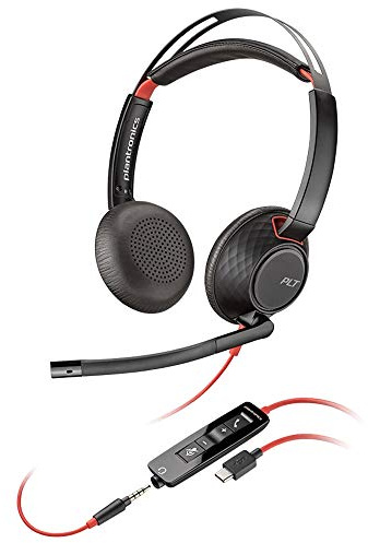 Poly Blackwire 5220, C5220 USB-C - Schnurgebundenes Stereo-Headset mit USB-C + 3,5 MM