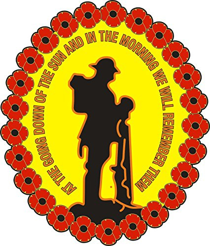 POPPY CAR WINDOW STICKER WE WILL REMEMBER THEM