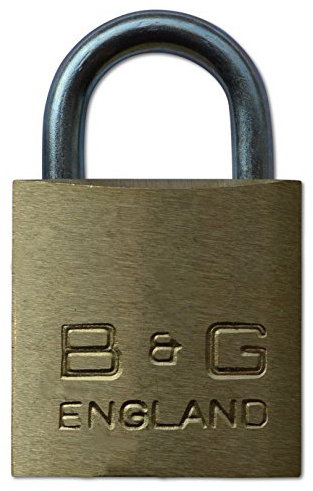 B&G Warded Brass Open Shackle Padlock - Steel Shackle - 32mm KA `D4` - D101