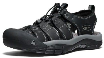 KEEN Herren Newport Sandalen, Black Steel Grey, 48 EU