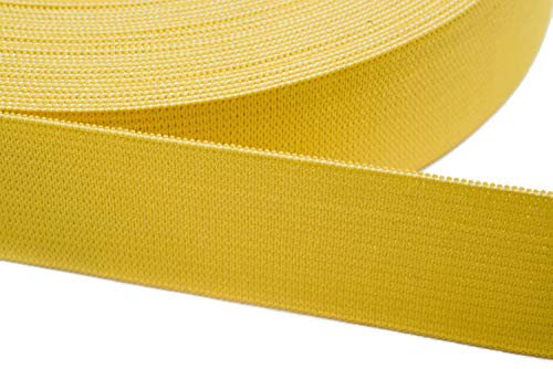 Jajasio Gummiband zum Nähen 40mm Breit in 20 Farben 03 - gelb 12 Meter