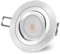 SSC-LUXon RF-2 Einbaustrahler LED flach mit fourSTEP 'Dimmen ohne Dimmer' 4W warmweiß - Einbauspot schwenkbar rund gebürstet