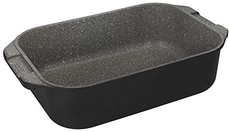 MasterClass Bandeja para Horno Grande con Asas de Aluminio Fundido, 41 x 26 cm – Negro