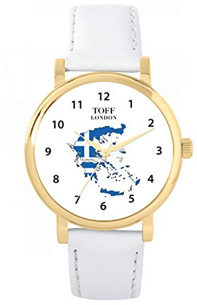 Toff London Griechische Flagge Uhr