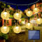 BrizLabs Guirlande Lumineuse Solaire Extérieure, 20M 100 LED Guirlande Guinguette Solaires Cristal Boules Étanche 8 Modes Intérieur Lumières pour Jardin, Terrasse, Arbres, Mariage, Fête, Blanc Chaud